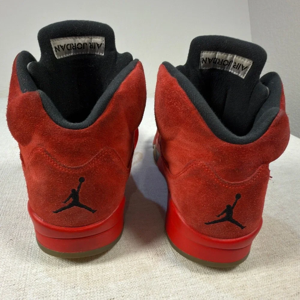 Nike Air Jordan 5 Retro V Size 13 Mens 136027-602 University Red Suede 2017 Rare